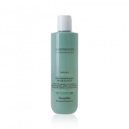 AMETHYSTE ADVANCE REGULATE SEBO CONTROL SHAMPOO 250мл Себорегулирующий шампунь длительного  действия для очищения жирных волос и кожи головы.
