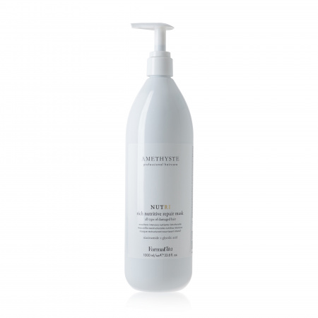 AMETHYSTE NUTRI RICH NUTRITIVE REPAIR MASK Интенсивная питательная
восстанавливающая маска для всех типов повреждённых волос 1000ml